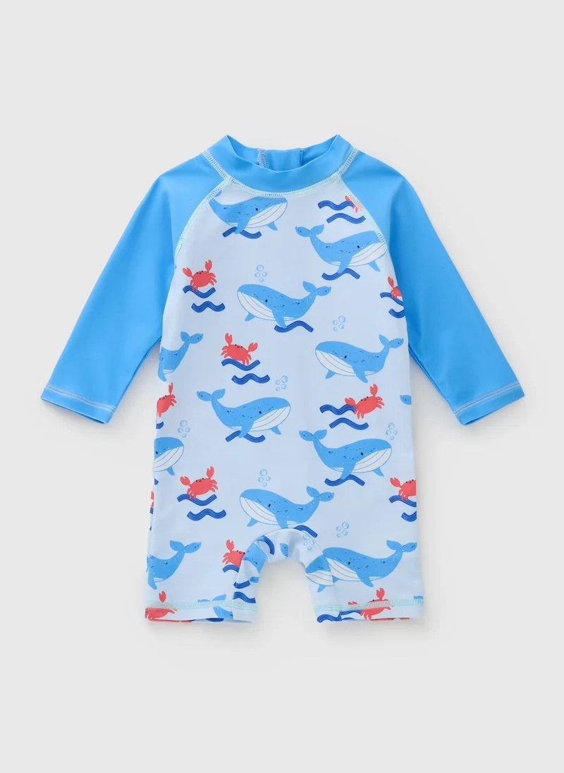 Matalan Baby Blue Whale Surf Suit