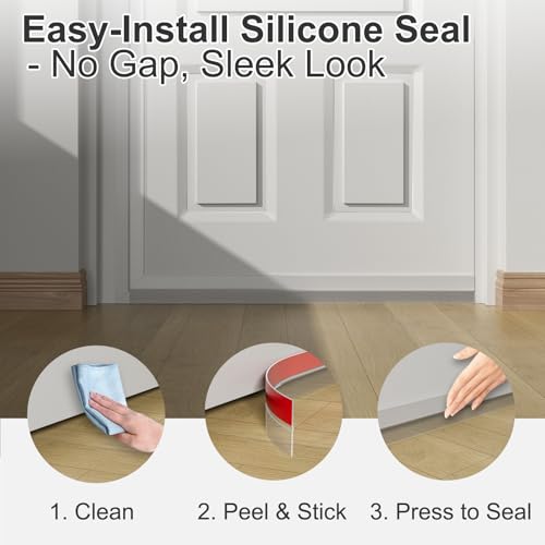 Elvone Heavy-Duty 20 ft x 2 in Weather Stripping, Extra Thick 2mm Door Draft Stopper Silicone Seal Strip for House and Glass Shower Doors for Collision and Side Gaps of Door and Windows, Clear - Image 5