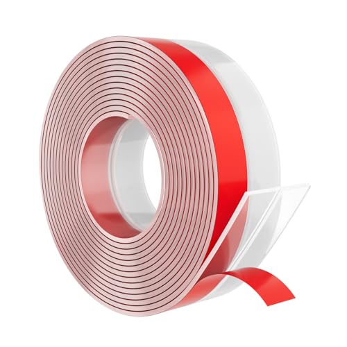 Elvone Heavy-Duty 20 ft x 2 in Weather Stripping, Extra Thick 2mm Door Draft Stopper Silicone Seal Strip for House and Glass Shower Doors for Collision and Side Gaps of Door and Windows, Clear - Image 1