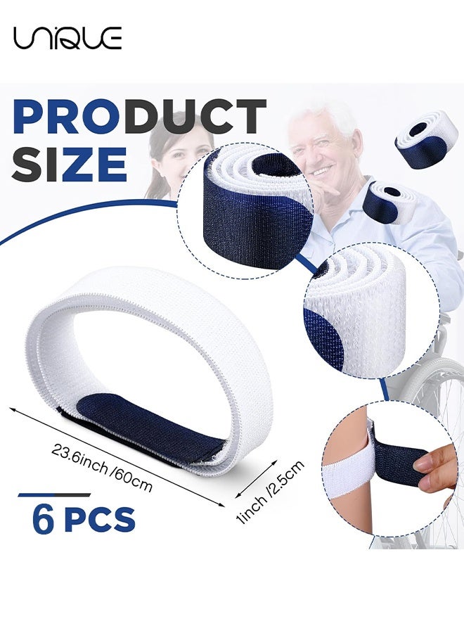 Unique 4 Pcs Leg Bag Straps 23.6'' x 1'' Urine Drainage Bag Strap with Soft Elastic Fabric Comfortable Silicone Grips for Men Women Urine Tube Fix Device Supplies - Image 2