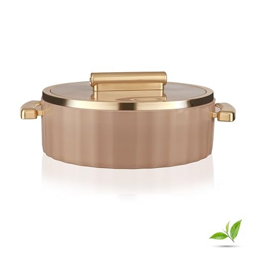 Trueware Sterling Inner Steel Casserole 2000 ML | PU Insulated Matte Polished | BPA Free | Odour Proof | Food Grade| Ideal for Chapatti | Roti | Curd Maker | Thermoware | Hot Pot (Peach, Big) - Image 1