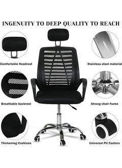 Golden Ergonomic Office Chair Mesh Computer Desk Chair with Lumbar Support and Armrest High Back Swivel Home Office Task Chair for Work  - Image 5