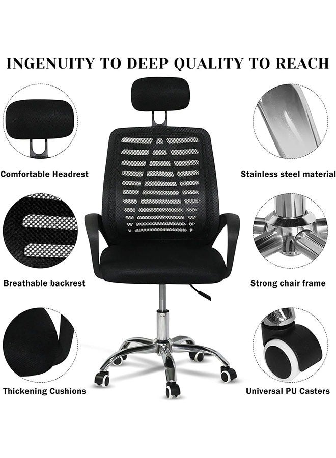 Golden Ergonomic Office Chair Mesh Computer Desk Chair with Lumbar Support and Armrest High Back Swivel Home Office Task Chair for Work - Image 5