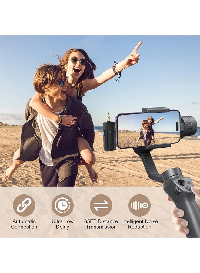 Microphone for iPhone Android Camera iPad USB-C, 4 in 1 Professional Wireless Lavalier Lapel Microphone for Recording, Live Stream, YouTube, Facebook, TikTok, Vlog - Image 4
