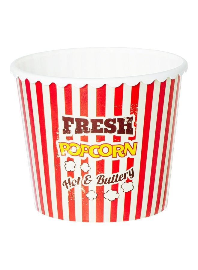 HEREVIN Fresh Popcorn Retro Snack Bowl - Large 2.3L Reusable Popcorn & Chips Container for Movie Nights, Parties, and Family Fun - Image 1
