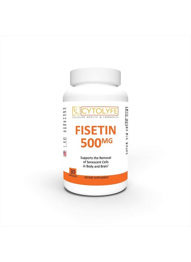 CYTOLYFE Fisetin 500mg | 98% Pure Fisetin | 500mg Therapeutic Dose | 30 Capsules | Senolytic Activator | Anti-Aging & Longevity  - Image 1