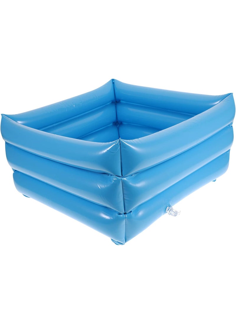 Healeved Healeved Foot Bath Tub Soccer Plates Portable Bath Foot Bath Basin Clean Shampoo Inflatable Foot Sink Foot Cleaning Container Cleaning Tool PVC Basin Collapsible Bucket Folding Bucket Bowl 