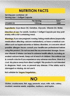 SPORTER Sporter Vitamin D3 – 5000 IU | 60 Softgel Capsules | High Potency | Supports Bone, Muscle & Immune Health | Promotes Mood & Energy | Non-GMO | Gluten-Free | Dietary Supplement  - Image 5