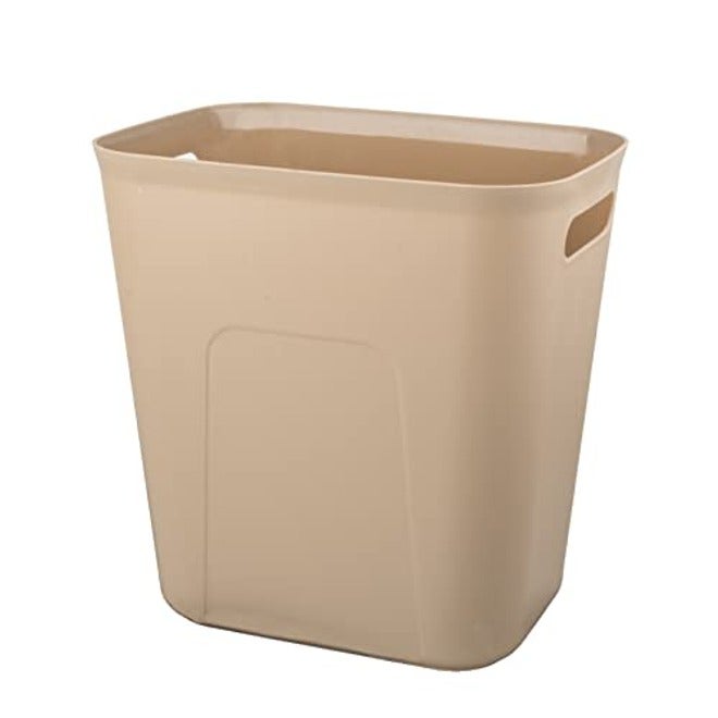 UUJOLY Plastic Small Trash Can Wastebasket, Garbage Container Basket for Bathrooms, Laundry Room, Kitchens, Offices, Kids Rooms, Dorms, 3.5 Gallon, Black