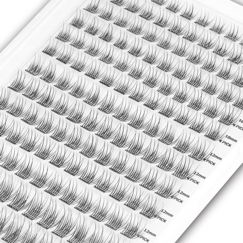 WONSIS Self Adhesive Eyelashes, 156 Pcs Self Adhesive Eyelash Clusters, No Glue Needed, Invisible Strip Tape - Longer Lasting, No Sticky Residue Pre Glued Eyelashes (Natural-Mixed)â€¦ - Image 2