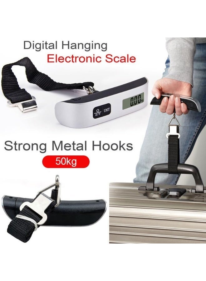 Digital Handheld Luggage Weight Scale with Black/Sillner LCD Screen - Image 3