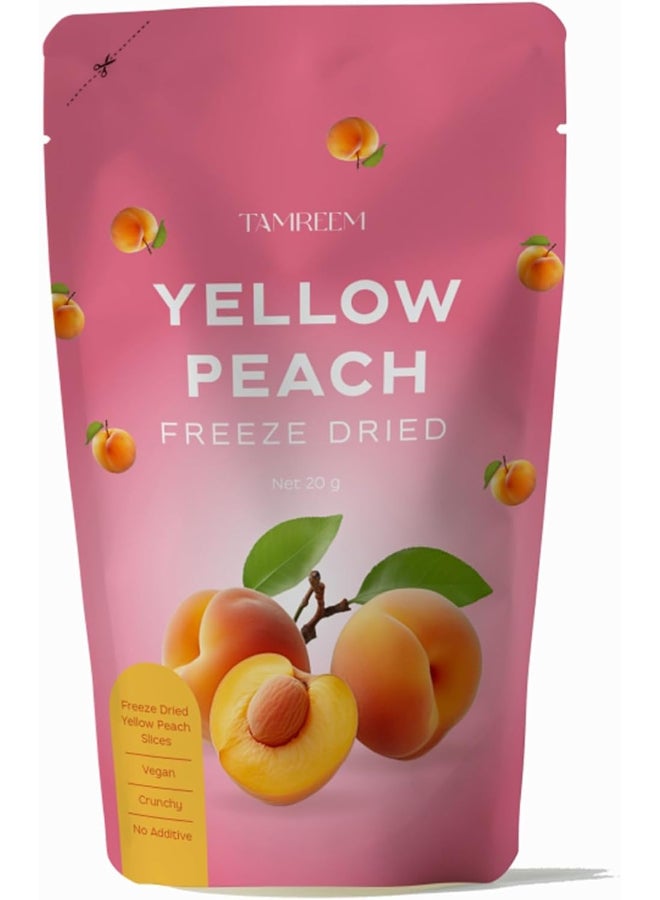 Tamreem Freeze Dried Fruit Vegan Snack Yellow Peach 20g