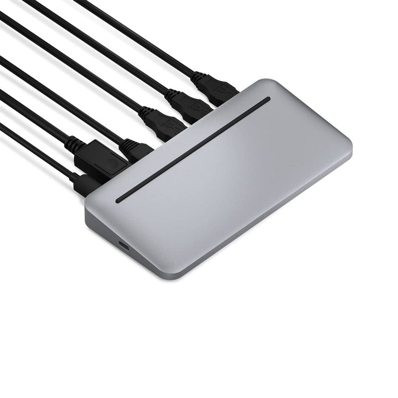 Brydge Stone II USB Hub Docking Station | Compatible with MacOS & Windows | Single 4K Display. HDMI Output. USB-C Speeds. 7 Ports | (Space Grey), BRYSTONE2 - Image 1
