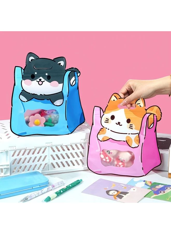 12 Pcs Blue Dog Plastic Party Favor Bags Sturdy Gift Bags For Birthdays Weddings Christmas Home Pet Supplies Treat Bags Festive Playful Design 7.87 X 8.27 Inch Size S - Image 5