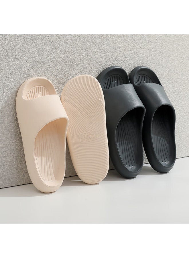 Xggc Men's Cloud Feeling Indoor Non-slip Home Slippers Couples Bathroom Shower Slippers Women's Summer Gray Size 42-43 - Image 1