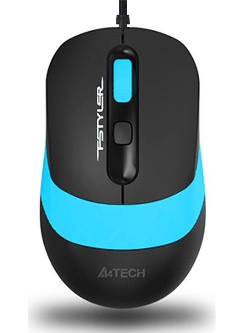 A4TECH A4 TECH FM10 USB 1600dpi Optic Black/Blue Mouse  - Image 1