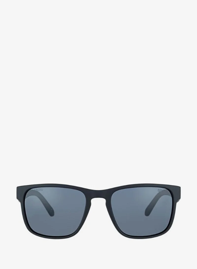 Caterpillar CAT CTS‑8038 Men’s TR90 Polarized Sunglasses – Deep Square Frame – Rubber Textured Detailing – TAC Polarized Lenses – 57‑20‑145
