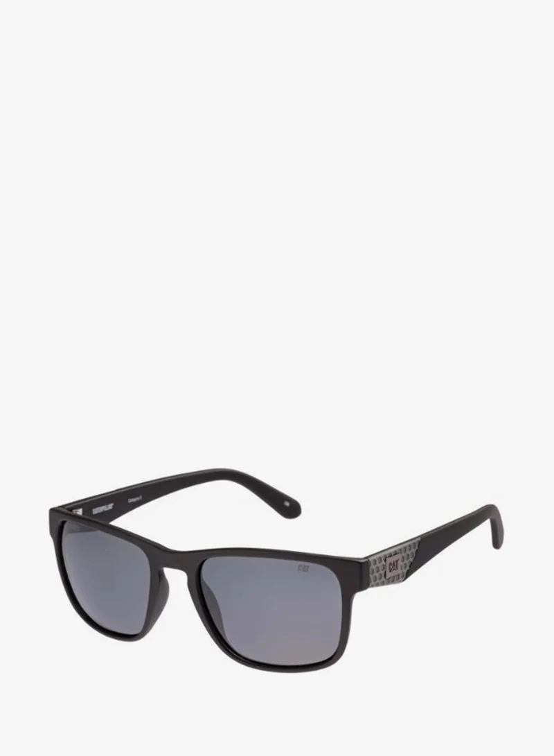 Caterpillar CAT CTS‑8038 Men’s TR90 Polarized Sunglasses – Deep Square Frame – Rubber Textured Detailing – TAC Polarized Lenses – 57‑20‑145