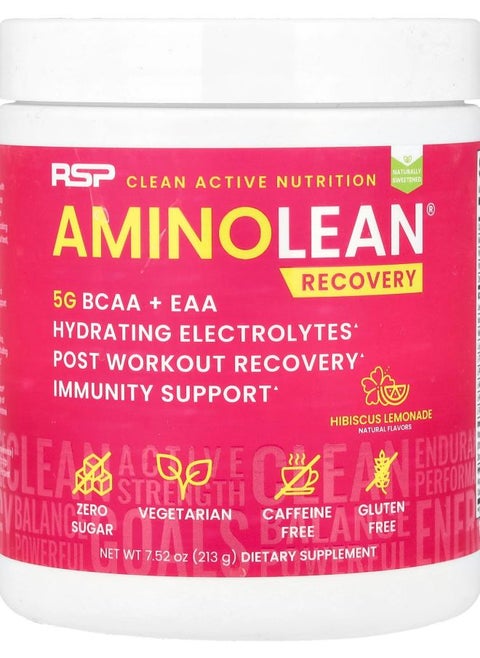 AminoLean® Recovery Caffeine Free Hibiscus Lemonade 7.52 oz (213 g)