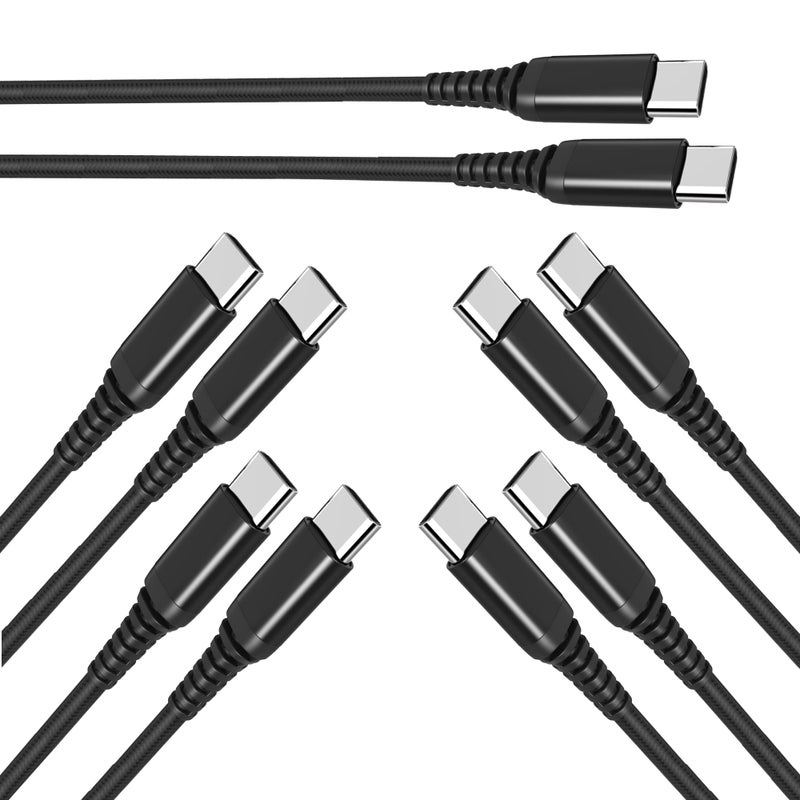 tekSonic USB Type C to USB C 60W PD Cable 6.6ft/2m, [10 Pack] Bulk USB TypeC Fast Charger Cord Compatible with MacBook Pro, iPad mini 6, iPad Air 4, iPad Pro, Galaxy S23 S21 Ultra Note 20, Pixel - Image 1