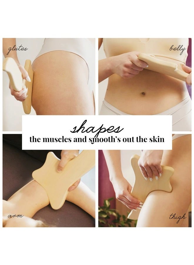 Tuuli Accessories Anti Cellulite Massage Tool Massager Maderotherapy Wooden 33 x 16 cm - Image 4