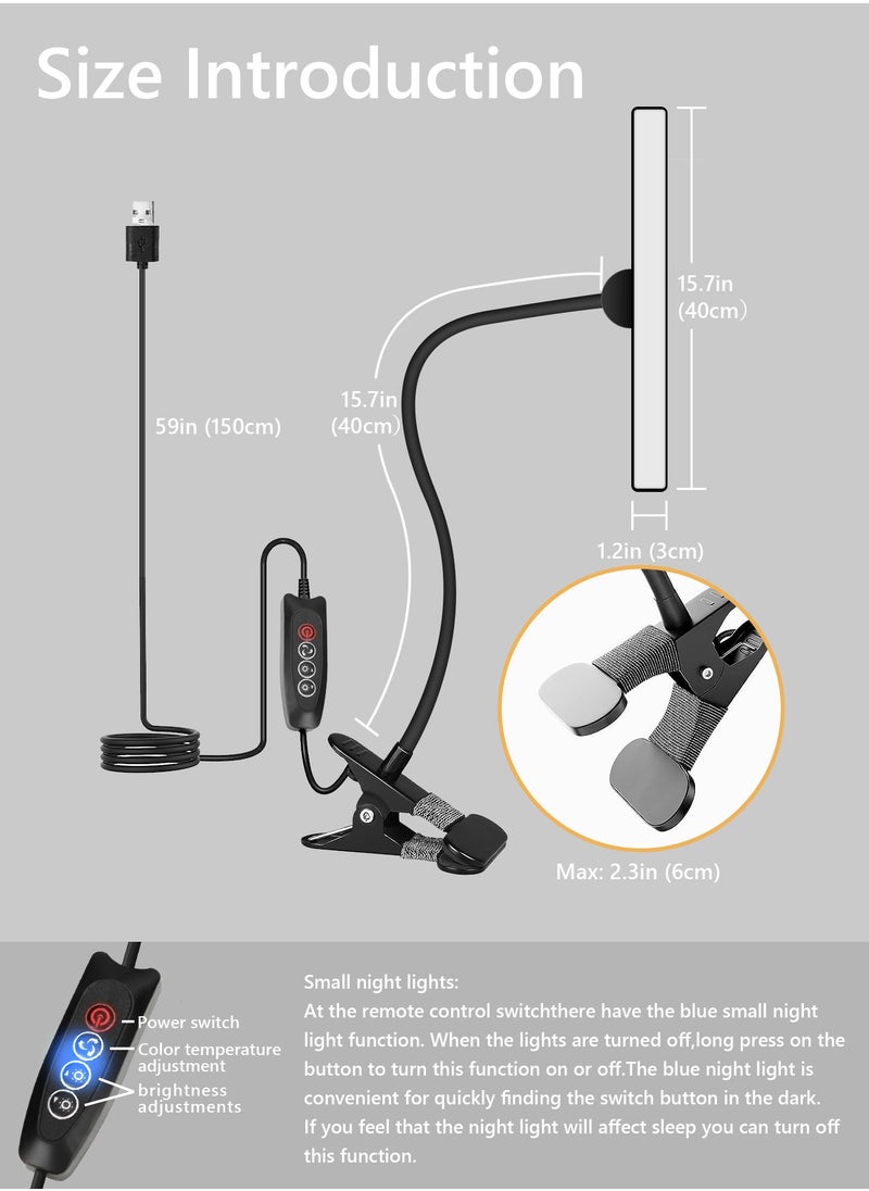 LOOPITYS - LED Desk Lamp for Office Home  EyeCaring Architect Task Lamp 30 Lighting Modes Adjustable Flexible Gooseneck Clamp Light for Workbench Drafting Reading Study English instruction manual - Image 1
