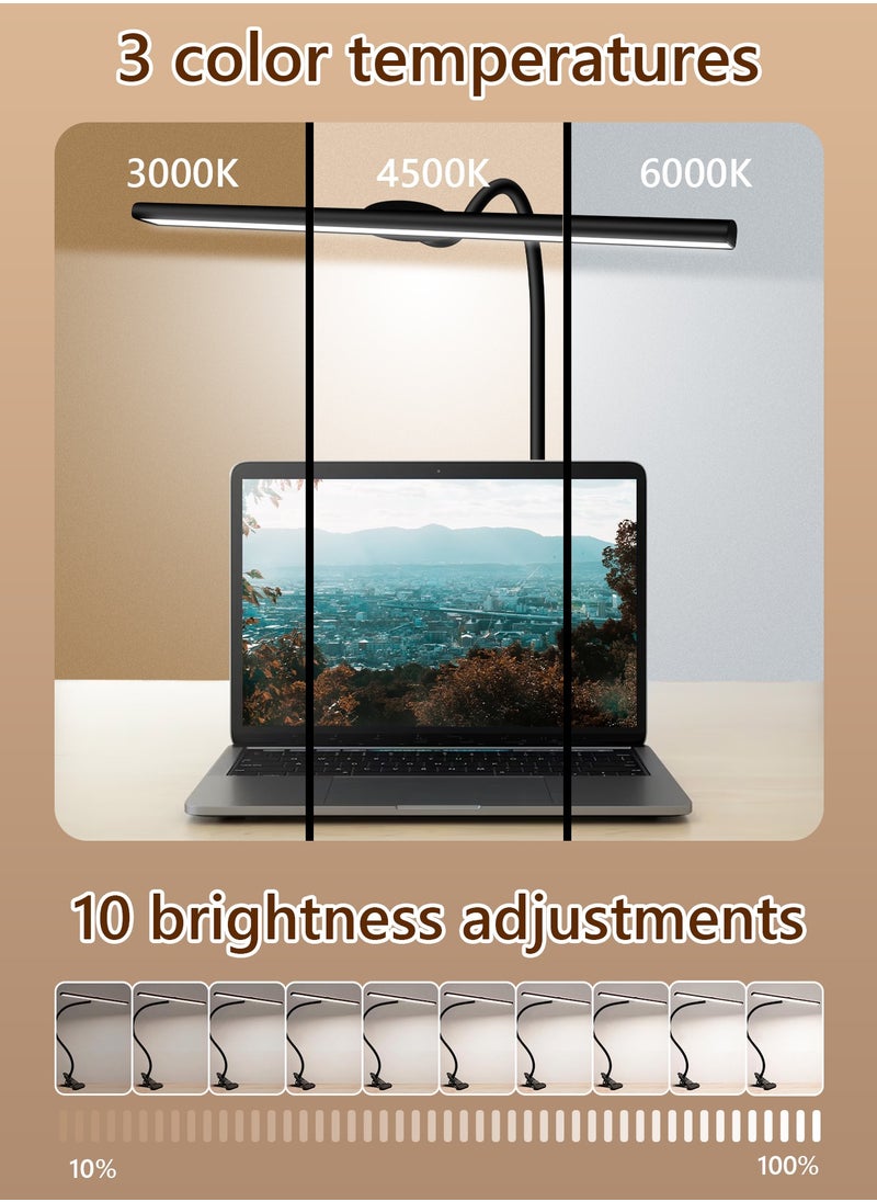 LOOPITYS - LED Desk Lamp for Office Home  EyeCaring Architect Task Lamp 30 Lighting Modes Adjustable Flexible Gooseneck Clamp Light for Workbench Drafting Reading Study English instruction manual - Image 1