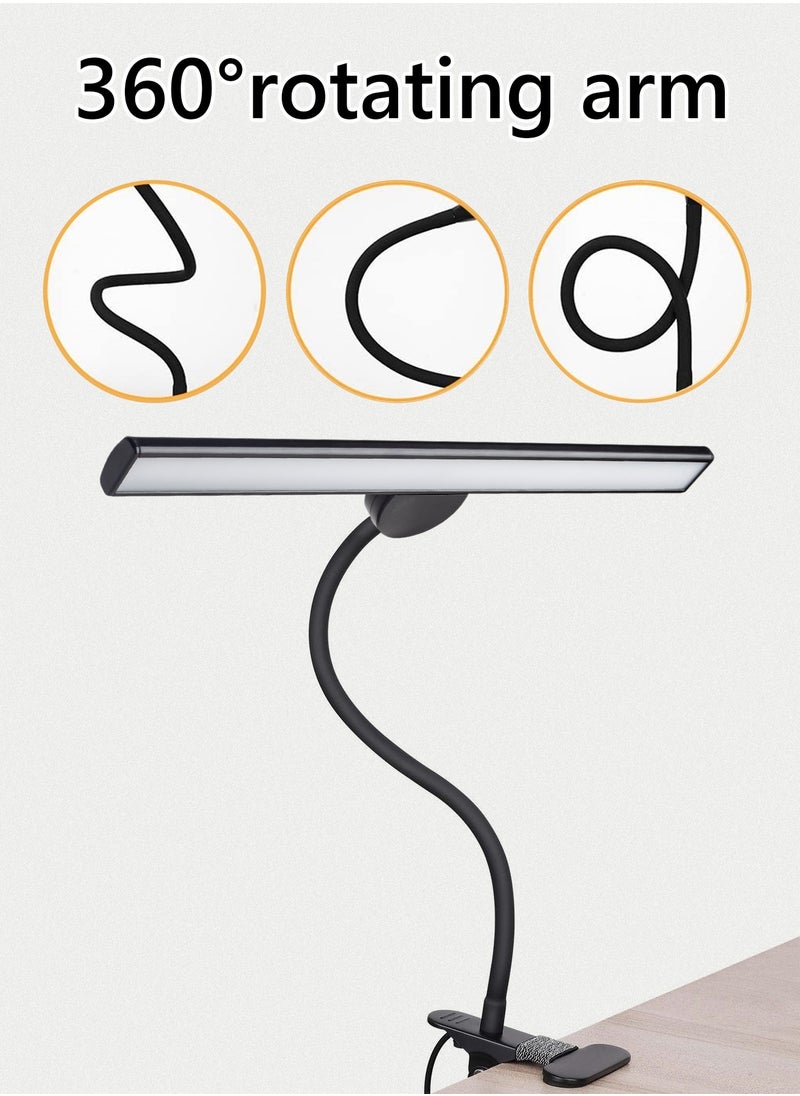 LOOPITYS - LED Desk Lamp for Office Home  EyeCaring Architect Task Lamp 30 Lighting Modes Adjustable Flexible Gooseneck Clamp Light for Workbench Drafting Reading Study English instruction manual - Image 1