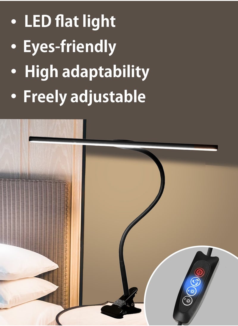 LOOPITYS - LED Desk Lamp for Office Home  EyeCaring Architect Task Lamp 30 Lighting Modes Adjustable Flexible Gooseneck Clamp Light for Workbench Drafting Reading Study English instruction manual - Image 1
