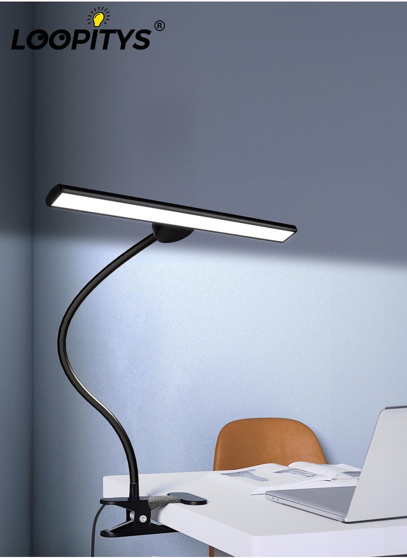 LOOPITYS - LED Desk Lamp for Office Home  EyeCaring Architect Task Lamp 30 Lighting Modes Adjustable Flexible Gooseneck Clamp Light for Workbench Drafting Reading Study English instruction manual - Image 1