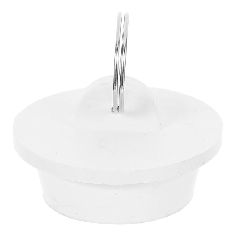 Rubber Sink Stopper 1 3 8 Inch White Bathtub Drain Plug With Pull Ring For Kitchen And Bathroom Sink - Image 2