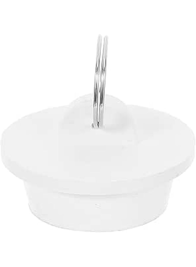 Rubber Sink Stopper 1 3 8 Inch White Bathtub Drain Plug With Pull Ring For Kitchen And Bathroom Sink - Image 1