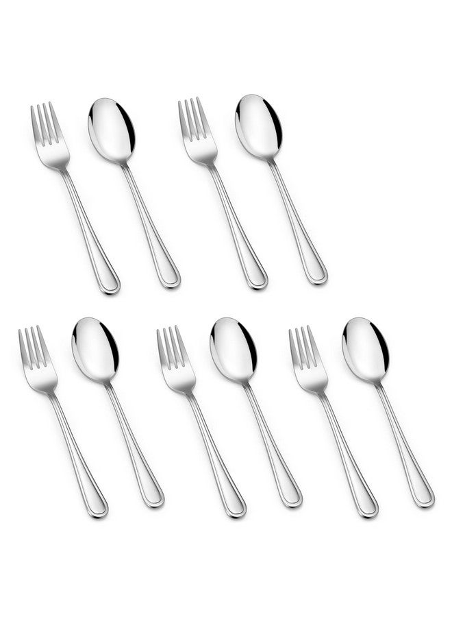 HaWare Toddler Utensils, 10-Piece Stainless Steel Toddler Silverware Sets Includes Spoons and Forks, Food-grade Children and Kids Eating Utensils for Self Feeding, Safety & Non-Toxic, Dishwasher Safe - Image 1