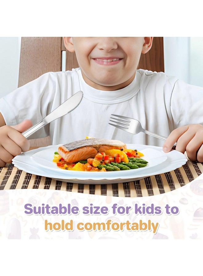 HaWare Toddler Utensils, 10-Piece Stainless Steel Toddler Silverware Sets Includes Spoons and Forks, Food-grade Children and Kids Eating Utensils for Self Feeding, Safety & Non-Toxic, Dishwasher Safe - Image 5