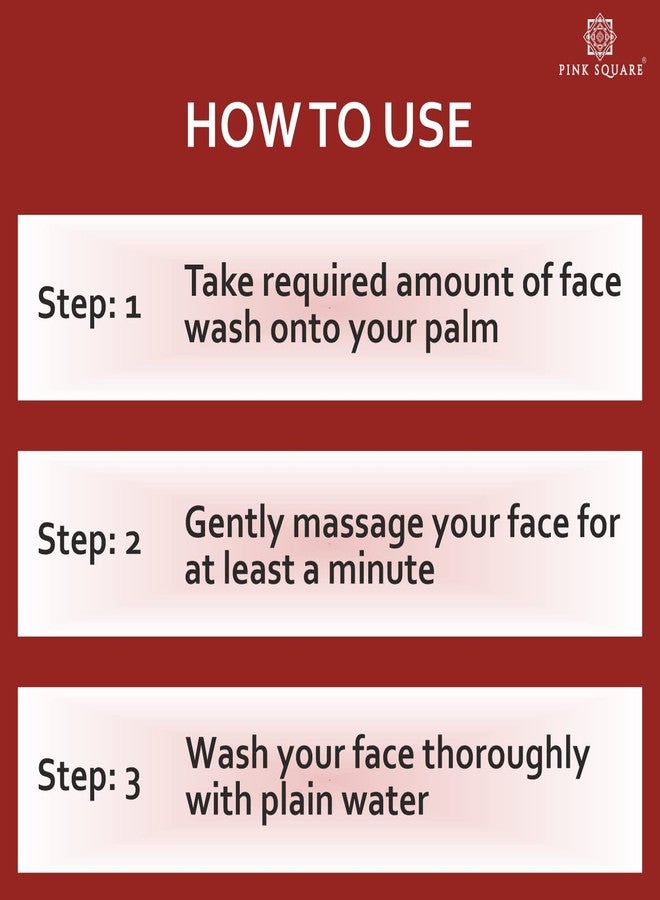 Pink Square Rose Face Wash | Facial Cleanser for both Men & Women | Deep Face Cleansing for all Skin Types 200 ML - Image 4