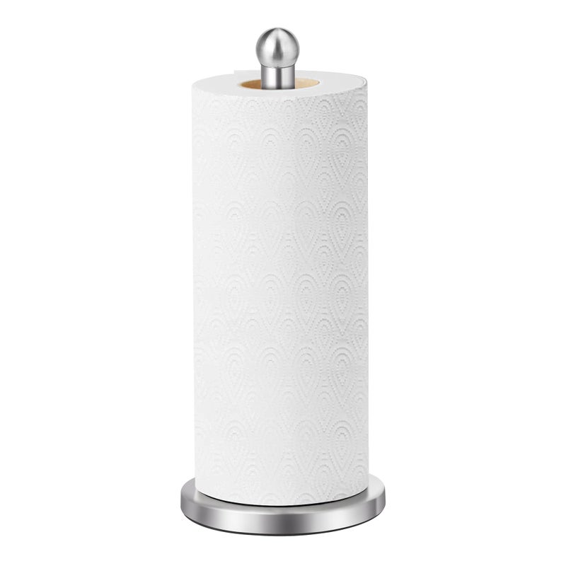 KAI SHUN Paper Towel Holder Countertop Paper Towel Holder with Solid Weighted Base for Standard and Large Size Rolls - Image 2