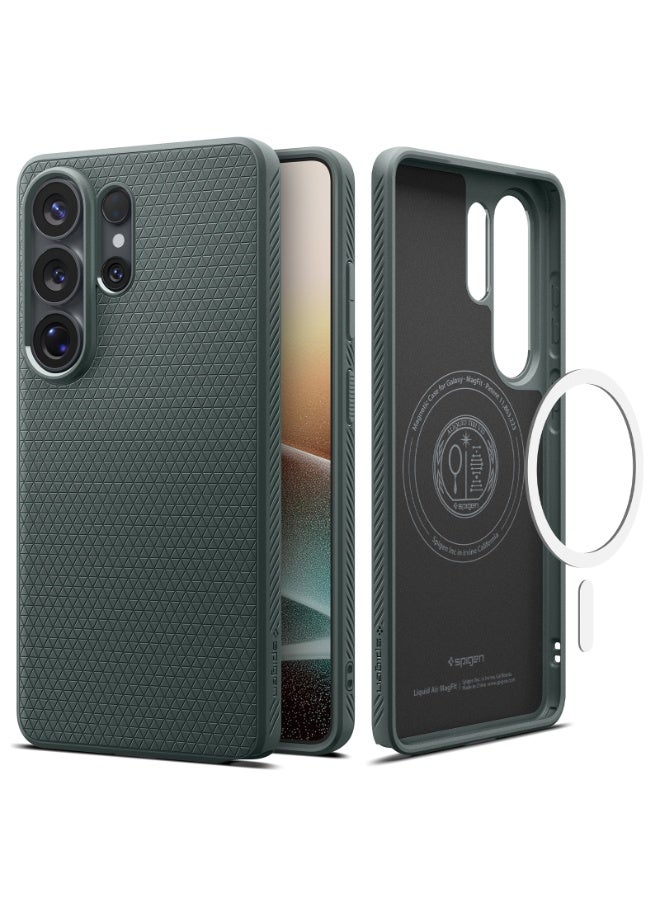 Spigen Liquid Air MagFit for Samsung Galaxy S26 ULTRA Case [MagSafe compatible] Cover - Abyss Green - Image 1