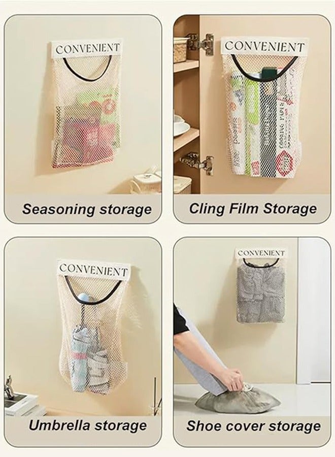 Kitchen Organizer Multipurpose Hanging Storage Mesh Bag  Mesh Breathable Hanging Storage Closet Organizer  Organizing Socks Bra Underwear Shoe covers  Kitchen supplies such as Garlic etc.  - Image 5
