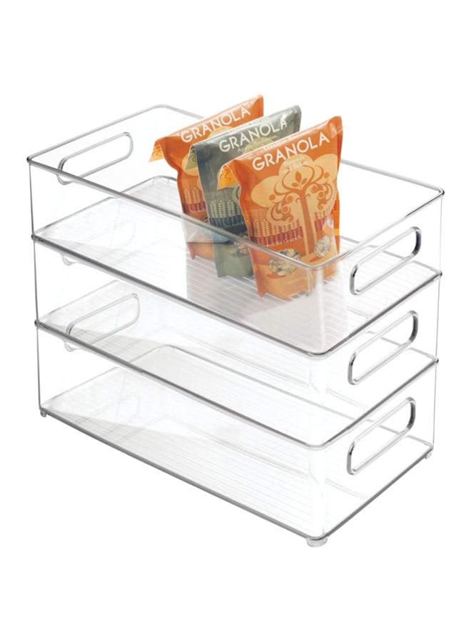 InterDesign Refrigerator And Freezer Storage Organizer Bins Clear - Image 3