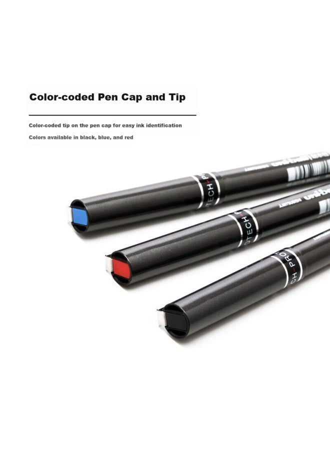 Uni-Ball Eye Black 0.5Mm Neutral Pen High Value Black Pen Signature Pen Business Direct Liquid Student Water Pen Water Pen Set Ub-155 3Pcs - Image 3