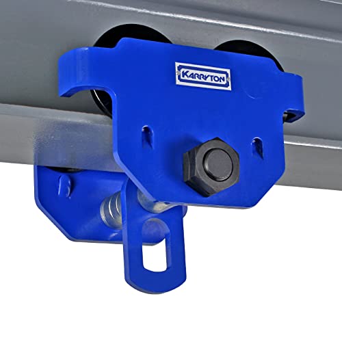 KARRYTON 2Ton/4400LB Beam Trolley 3.5 – 8in Adjustable Flange Width, Heavy Duty Manual Push Trolley w/Dual Track Rollers for Crane Lifts, Garage Hoists, Straight/Curved I Beams - Image 1