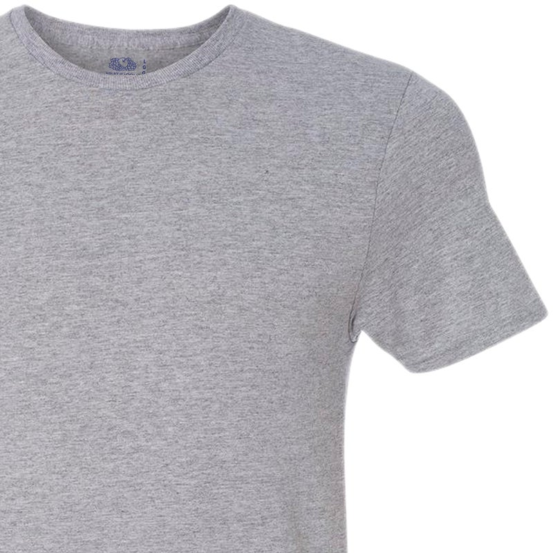 Fruit of the Loom Men's Eversoft Cotton T-Shirts (Regular and Big & Tall), Crew - 12 Pack - Grey Heather, Large - Image 2