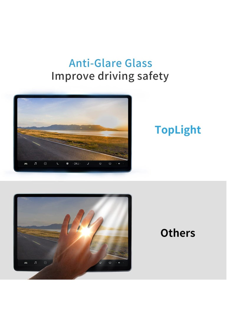 Zikra Matte Tempered Glass Screen Protector for Tesla Model 3 / Model Y - Anti-Glare, Anti-Fingerprint Protection for Center Control Touch Screen Navigation Accessories. - Image 3