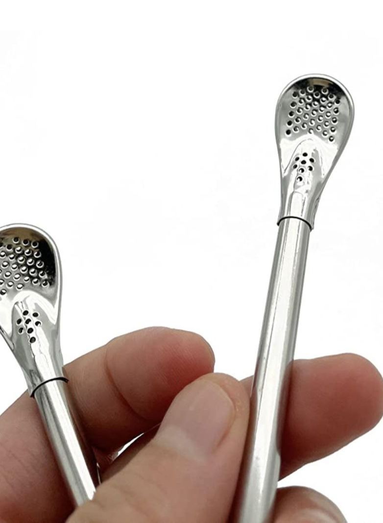 تيلاند مصاصة شرب من الستانلس ستيل مقاس 12.5 سم وفلتر لشاي الأوراق السائبة - Image 3