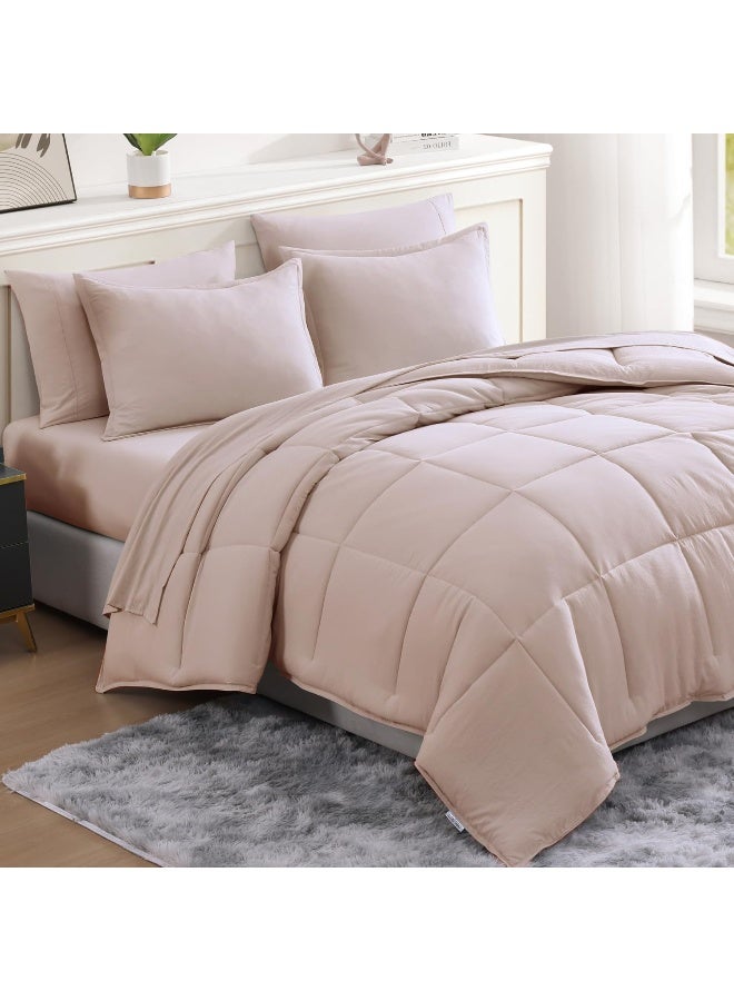 Casa Platino California King Size Comforter Bedding Set Pre-Washed - Image 1