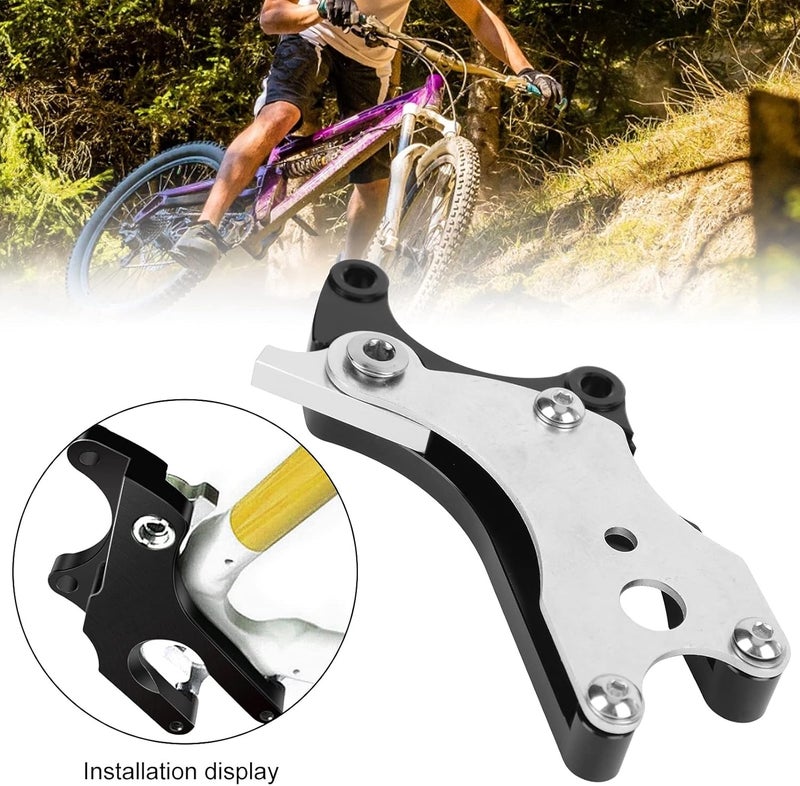 klarako Bicycle Disc Brake Adapter, Aluminum Alloy Bike Fixed Seat Disc Brake Converter Mounting Adapter Rear Wheel Heavy Duty Conversion Modification Accessories for Mountain Bikes Road Bikes - Image 2