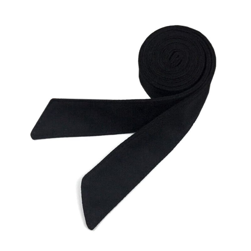 GNSN Women Trench Coat Belts Wool Blend Woolen Sash Waistband (Black) - Image 1