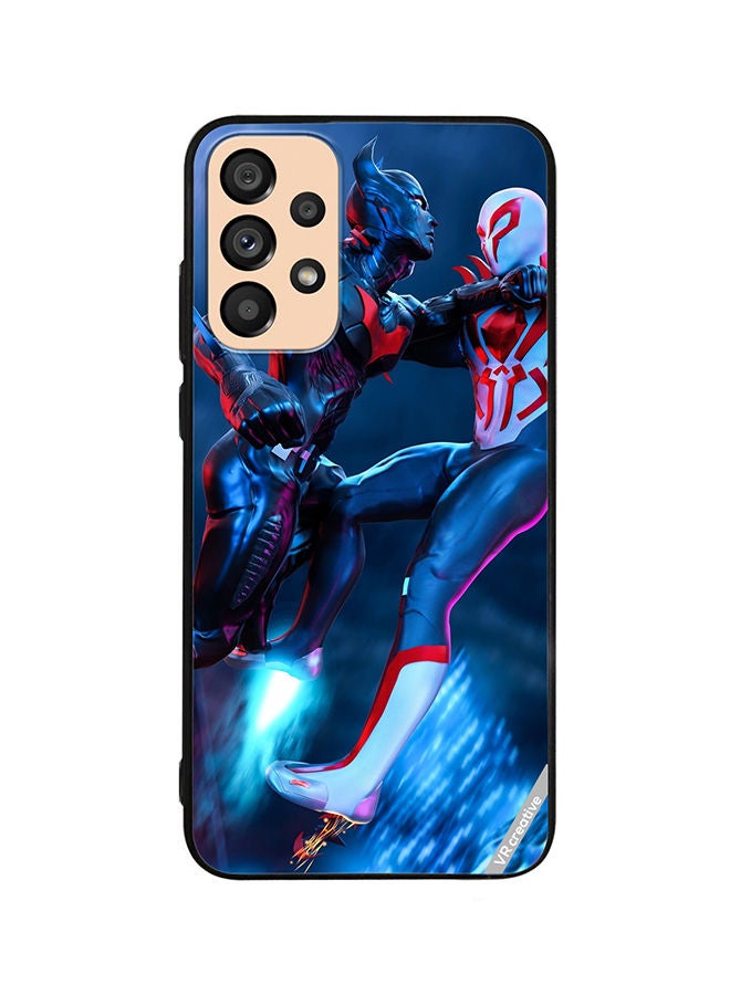 VR CREATIVE غطاء حماية لهاتف سامسونج جالاكسي A33 5G بتصميم سبايدرمان ضد باتمان متعدد الألوان - Image 1