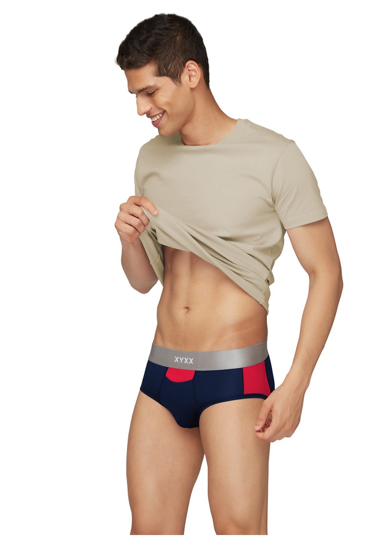 XYXX - Pack of 3 Illuminati Intellisoft Micro Modal Color Blocked Solid Men Brief - Image 1