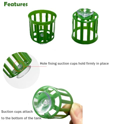 HAISENGO 24 Set Anti-Floating Aquarium Plant Rings, Aquatic Plants Fixed Rings with Suction, Aquarium Landscape Plastic Plant Fixing Aquarium Plant Weights Pot Fish Tank Accessories - Image 4